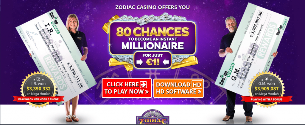 Zodiac casino sign up bonus