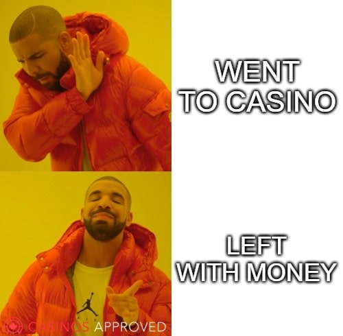 Left casino with money joke