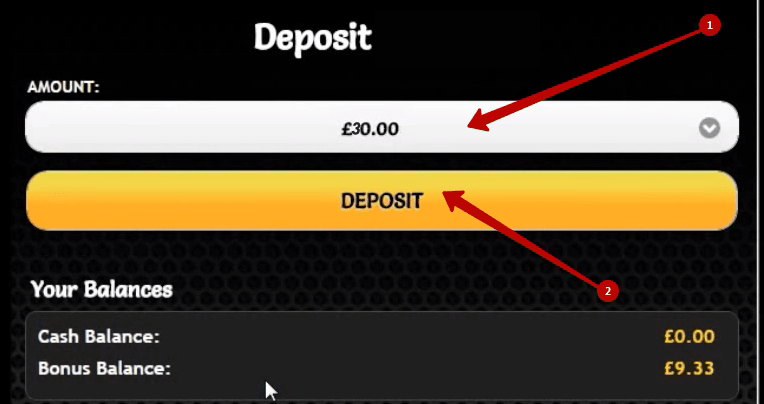 sms casino deposit