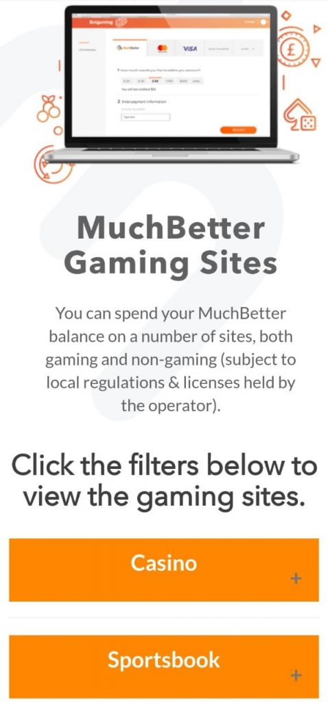 MuchBetter Gaming Sites