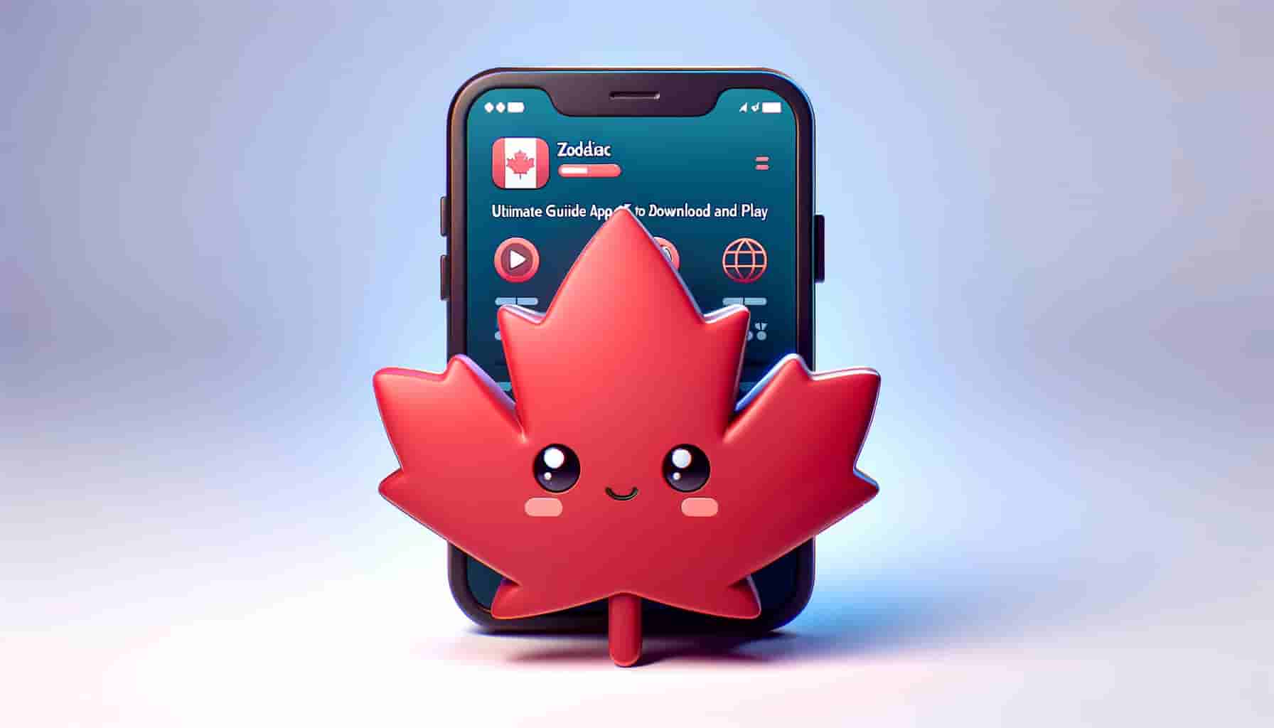 A red maple leaf displayed on a phone screen