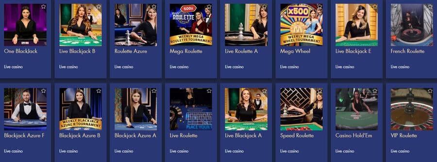 BondiBet live casino