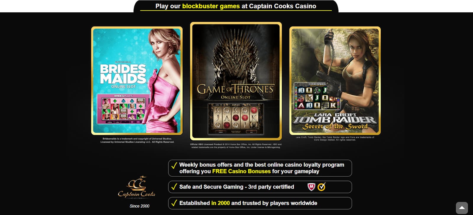 Captain Cooks Casino Software