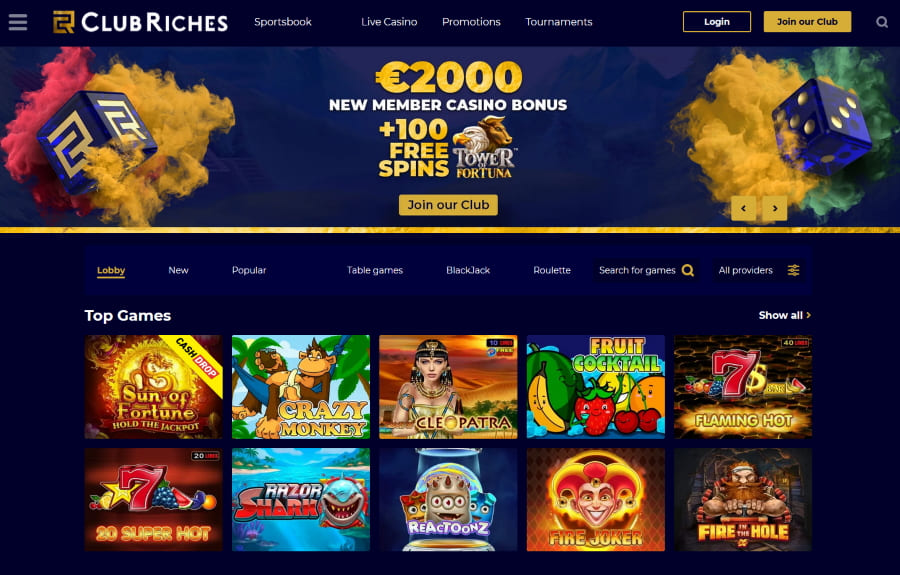Club-Riches-Casino-main-page