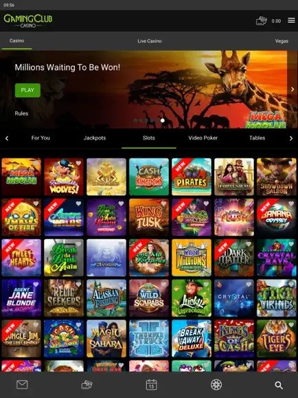 Gaming Club Casino Mobile App