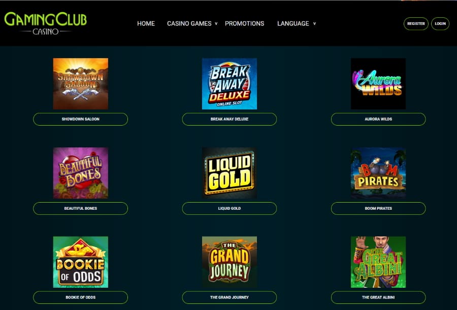 Gaming Club online slots