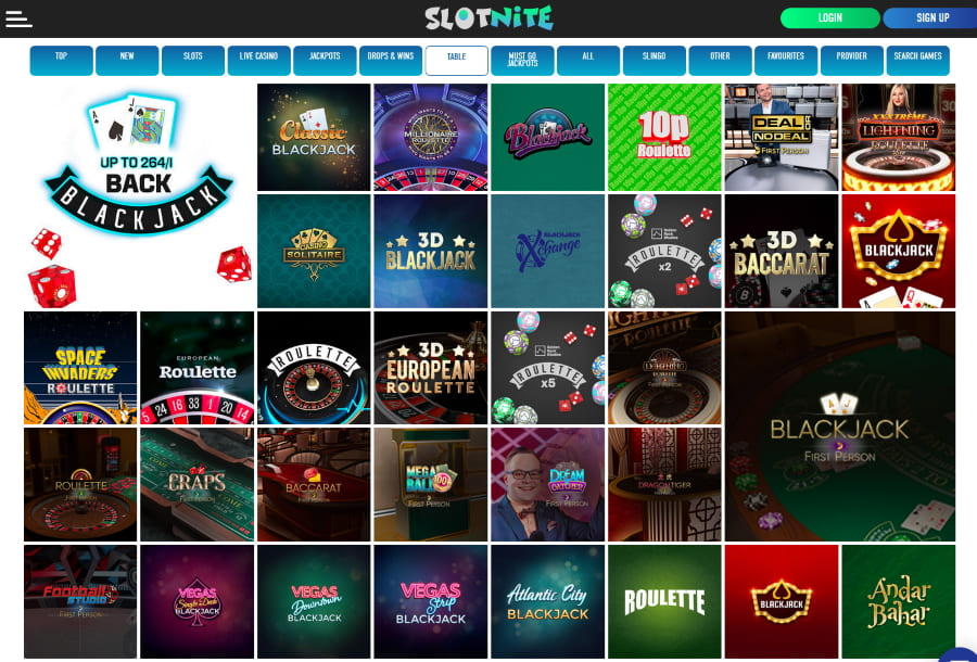 Slotnite-Casino-tables-games