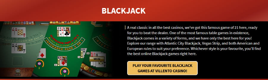 Villento Casino Table games