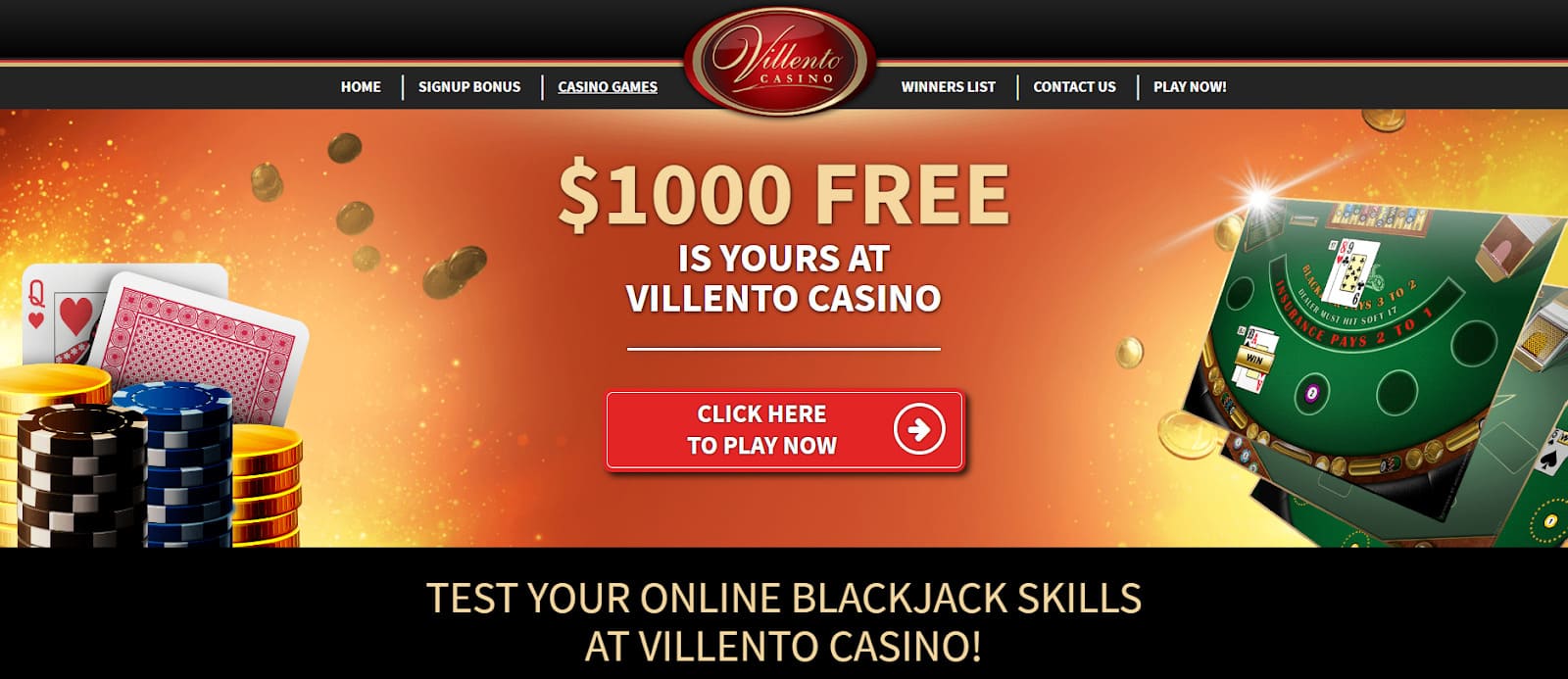 Villento Casino table games