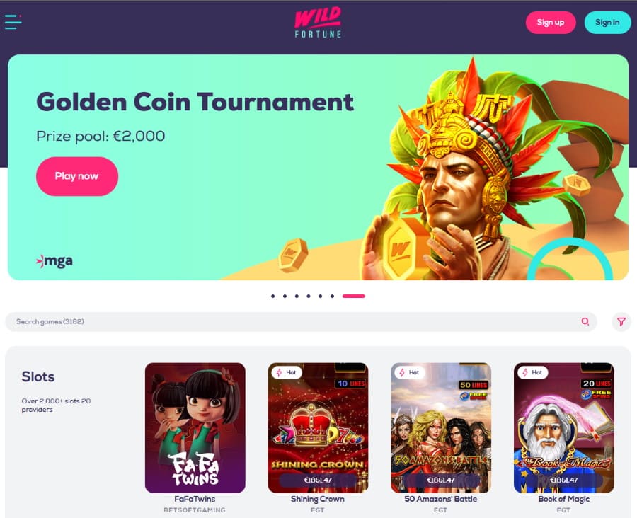 Wild-Fortune-casino-main-page