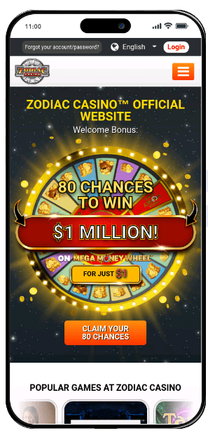 Zodiac Casino Mobile Online