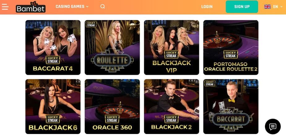 Bambet Casino Live Dealer