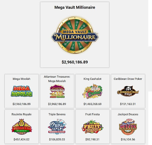 casino screenshot with games